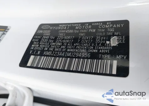 2021 Hyundai Tucson Se из США, поврежденный, VIN KM8J23A41MU294956